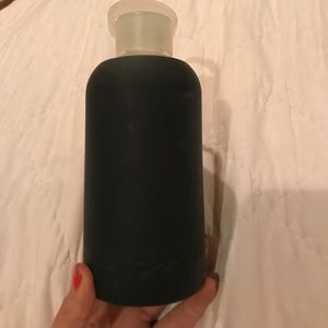BKR Black Glass Water Bottle 16oz
